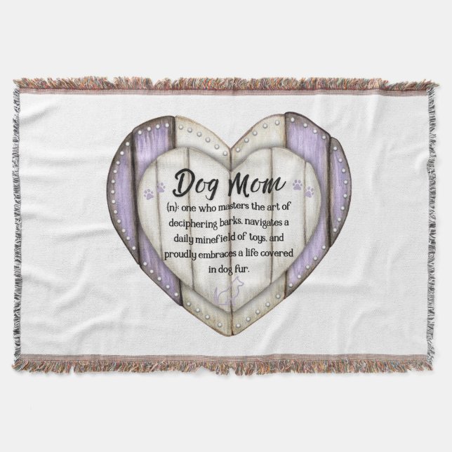 Dog Mom Again Throw Blanket (Front)