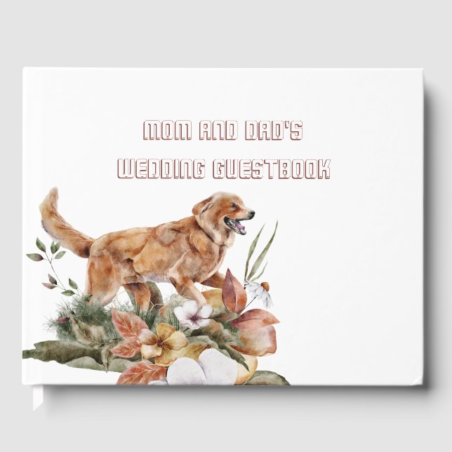 Dog Mom and Dad Wedding Guest Book (Front)