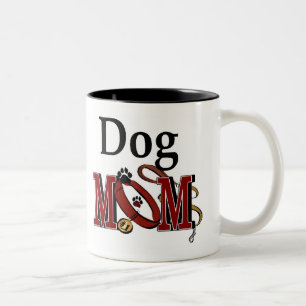 Dog Mom Apparel and Gifts Two-Tone Coffee Mug