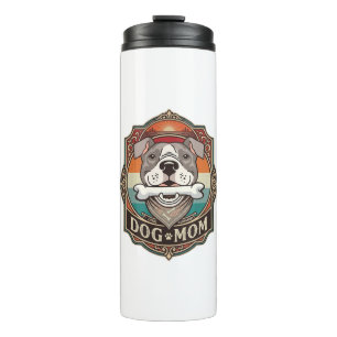 Dog Mom Bone Bandana Vintage Frame_1 Thermal Tumbler