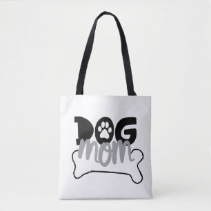 Dog Mom Bone Quotes About Dog Being Family Dog Art Tote Bag