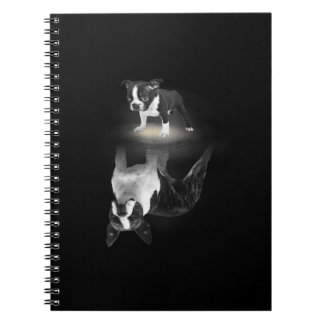 Dog Mom BostonTerrier Dog Lover Gift Mother Father Notebook