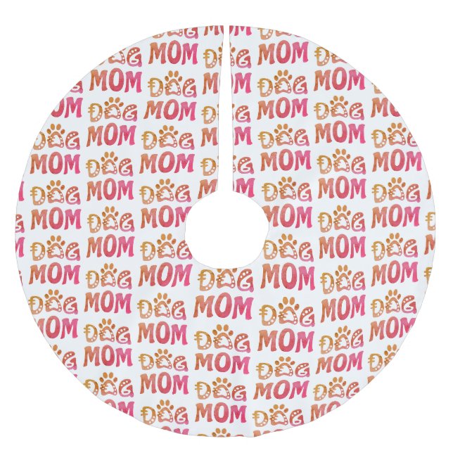 Dog Mom Brushed Polyester Tree Skirt (Front)