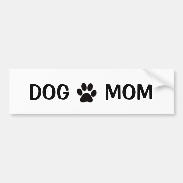 Dog Mom Bumper Sticker (Front)