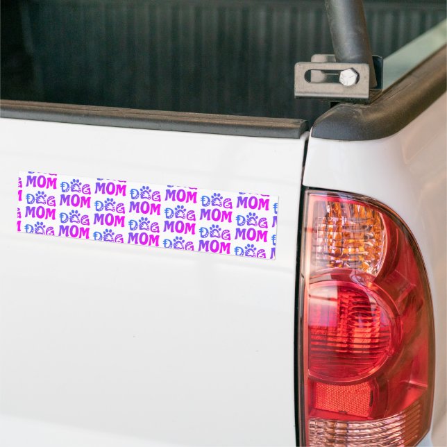 Dog Mom Bumper Sticker (On Truck)