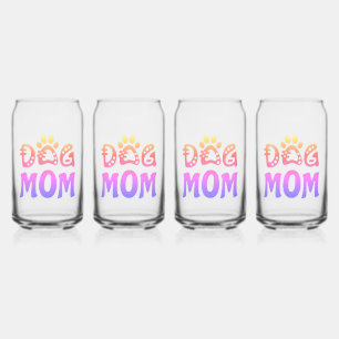 Dog Mom Can Glass