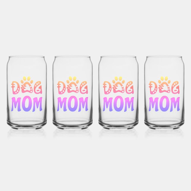 Dog Mom Can Glass (Front)