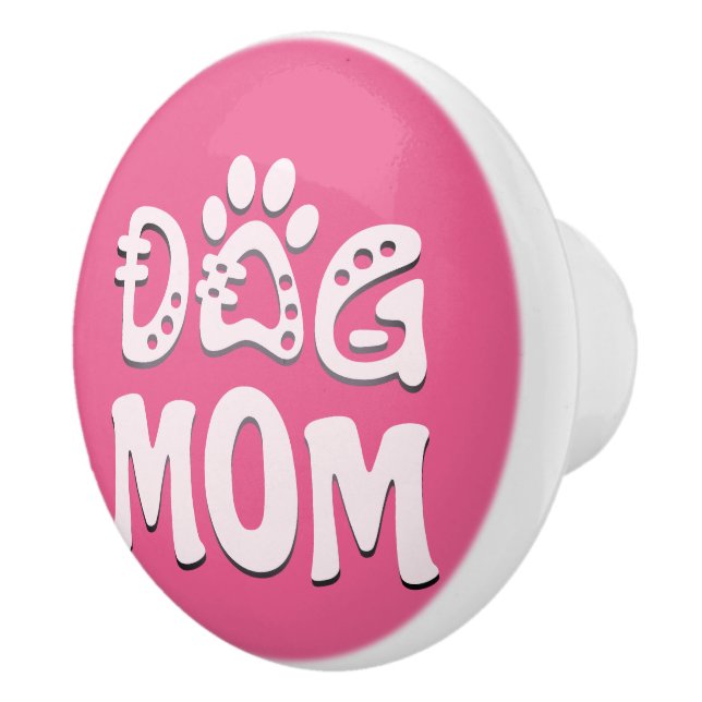 Dog Mom Ceramic Knob (Right)