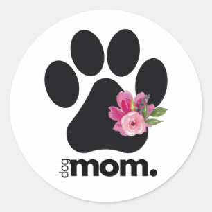 Dog Mom Classic Round Sticker
