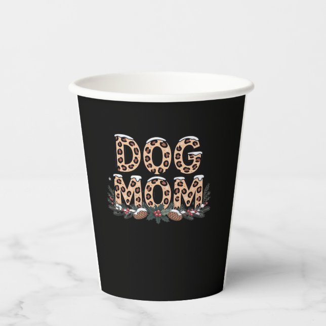 dog mom Classic T-Shirt Paper Cups (Front)