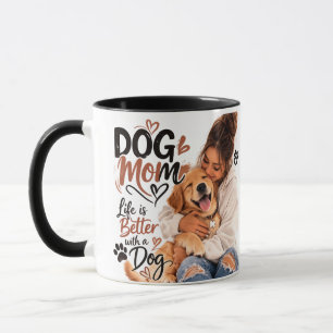 Dog Mom Coffee Mug   Cute Teddy Bear & Pet Lover C