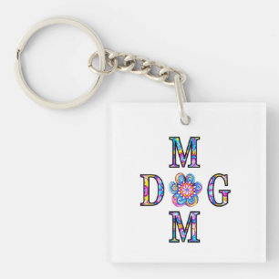 Dog Mom Cross Keychain