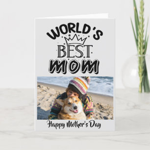 Dog mom custom pet photo mother’s day card