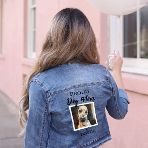 Dog Mom Custom Photo Denim Jacket