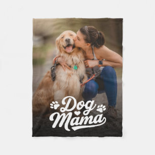 Dog Mom Custom Photo Fleece Blanket