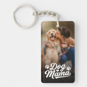 Dog Mom Custom Photo Keychain