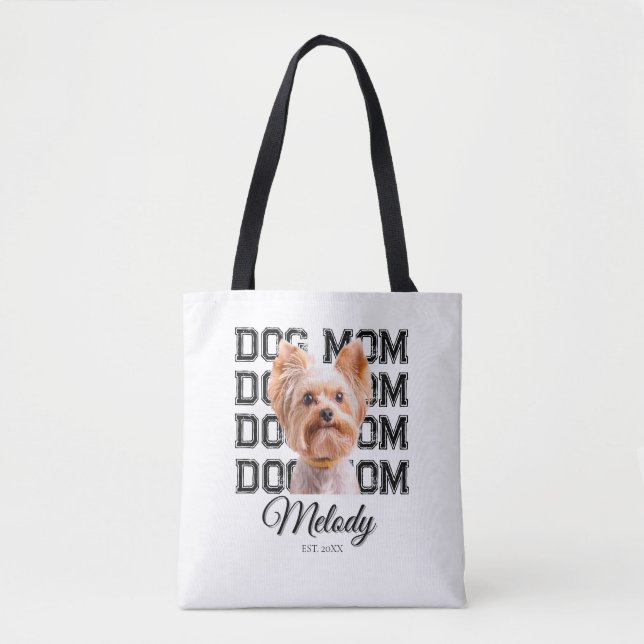 Dog Mom Custom Photo  Tote Bag (Front)