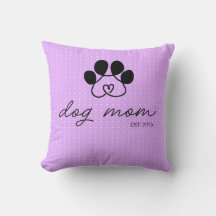 dog mom customizable lilac polar cushion