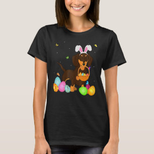 Dog Mom  Cute Bunny Dach Shund Eggs Easter Day T-Shirt