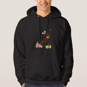 Dog Mom Cute Bunny Newfoundland Eggs Easter Day Hoodie