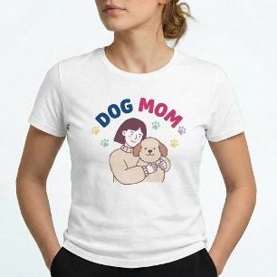 Dog Mom Cute Pet Lover Women Graphic Bella Canvas Tri-Blend Shirt