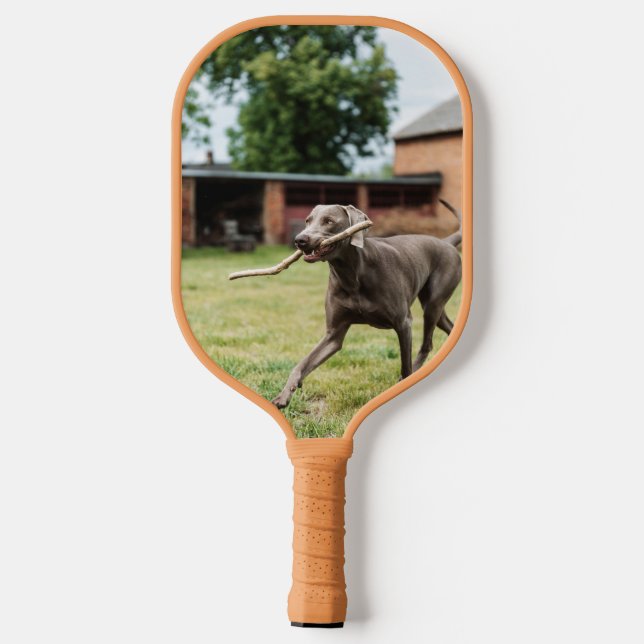 Dog Mom Dad Custom Image Personalized  Pickleball Paddle (Back)