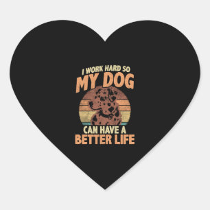 Dog Mom & Dad Motivational Pet Quote Design Heart Sticker