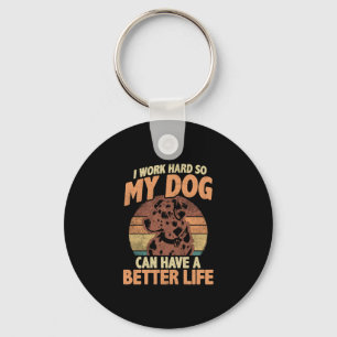 Dog Mom & Dad Motivational Pet Quote Design Keychain