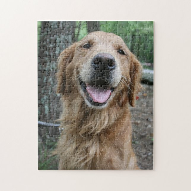 Dog Mom Dad Puppy Lover Custom Photo Personalized Jigsaw Puzzle (Vertical)