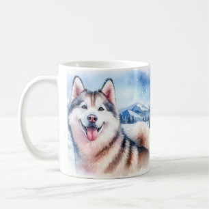 Dog Mom / Dad Winter Vibes Husky -  Coffee Mug