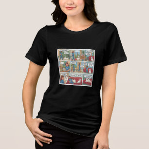 Dog Mom Daily Routine Comic Strip 2025 Tri-Blend S Shirt