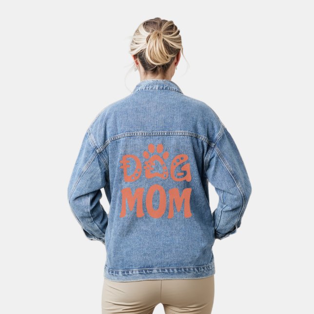 Dog Mom Denim Jacket (Model)