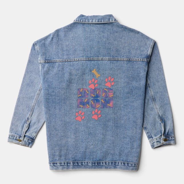 DOG MOM Denim Jacket (Back)