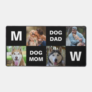 Dog Mom Dog Dad Custom Photo Collage Desk Mat