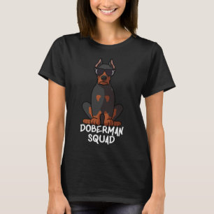 Dog Mom Dog Dad Love R Funny Doberman Pinscher Squ T-Shirt