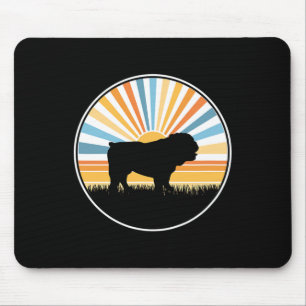 - Dog Mom Dog Dad Retro Sunset Pet Mouse Pad