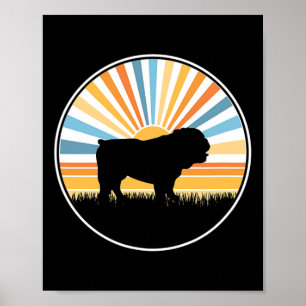 - Dog Mom Dog Dad Retro Sunset Pet Poster