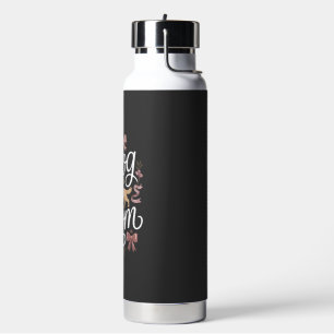 Dog Mom  Elegant Coquette Golden Retriever Design Water Bottle