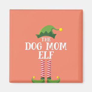 Dog Mom Elf Matching Family Group Christmas Party Magnet