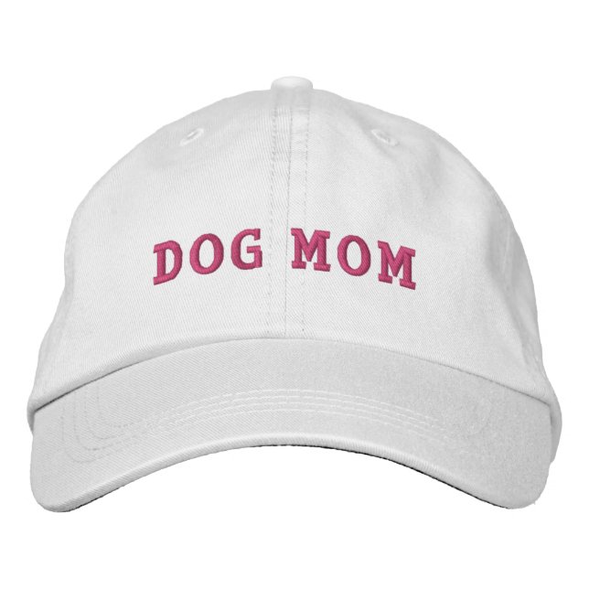 Dog Mom Embroidered Hat Cute Funny Gift (Front)