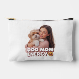  Dog Mom Energy - trendy dog mom design  Accessory Pouch