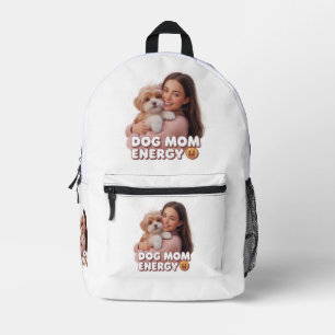 Dog Mom Energy - trendy dog mom design Printed Backpack