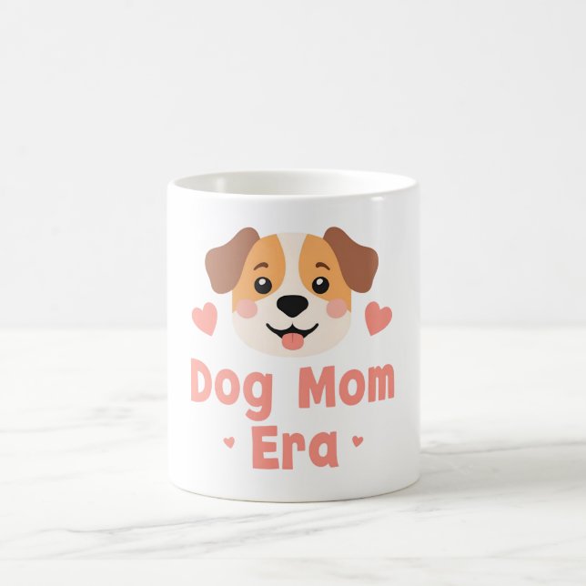 Dog Mom Era Funny Pet Design Coffee Mug (Center)