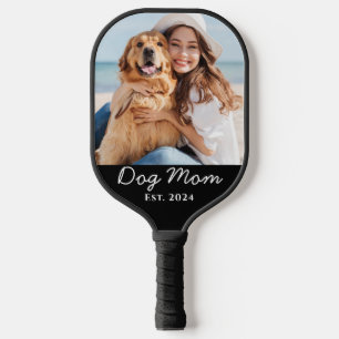 Dog Mom Established Photo Gift Pickleball Paddle