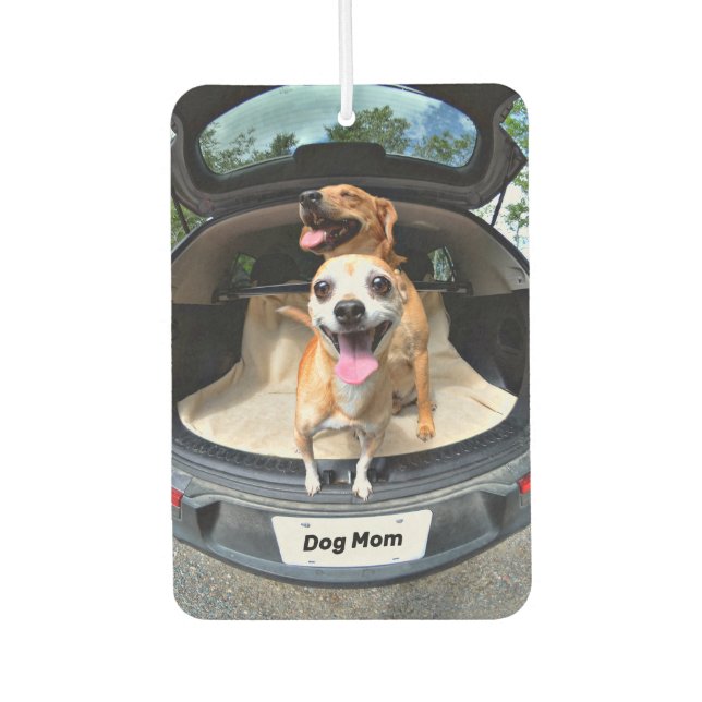 Dog Mom Fish-eye Lens Cute Funny Air Freshener (Front)