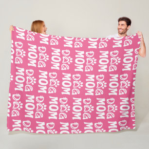 Dog Mom Fleece Blanket
