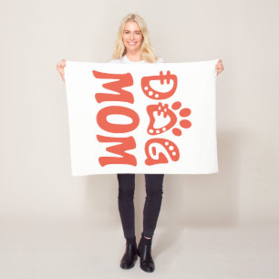 Dog Mom Fleece Blanket