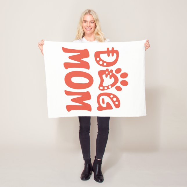 Dog Mom Fleece Blanket (In Situ)