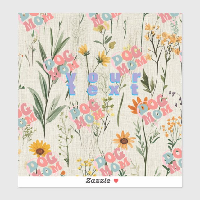 dog mom  floral  (Sheet)