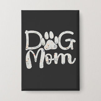 Dog Mom Floral Paw Print Cute Design for Dog Lover